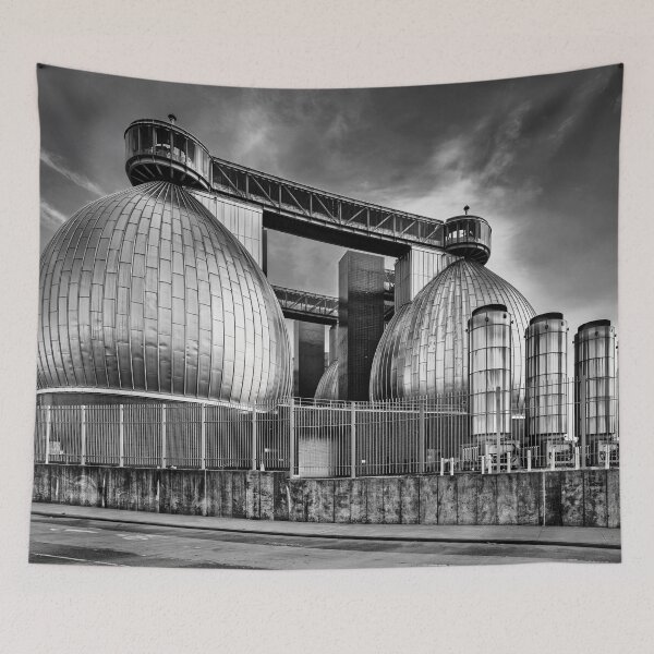Item preview, Futuristic Industrial Facility B+W designed and sold by Gerard Fornarotto.