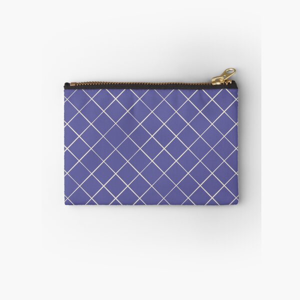 Item preview, Diagonal Trellis Grid in Cream on Blue Purple designed and sold by Ema Tudose.
