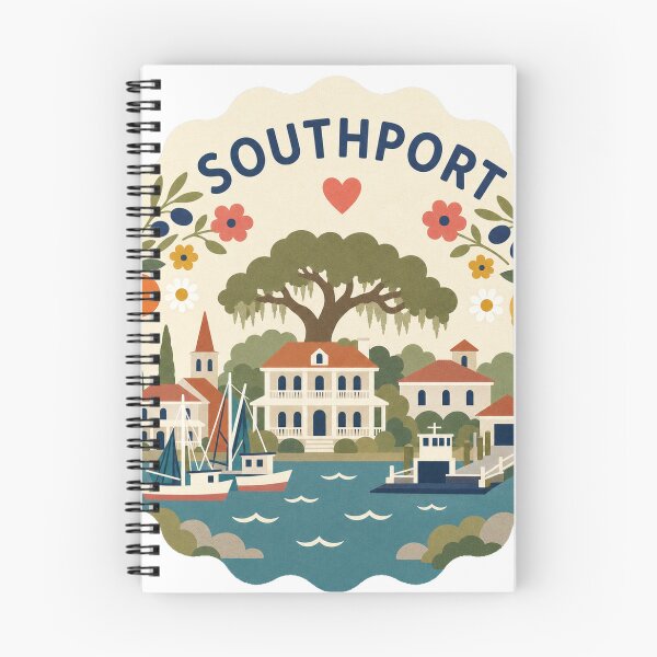 Item preview, Southport USA Travel Souvenir Modern Folk Art designed and sold by VisualArtsOasis.