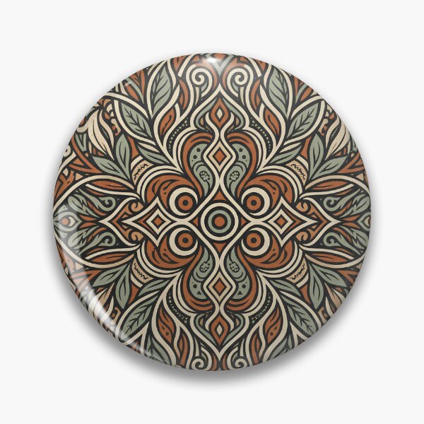 Item preview, Vintage Botanical Mandala – Ornate Folk Art Pattern designed and sold by Origamoart.