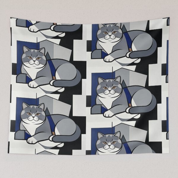 Item preview, cubist animal artwork designed and sold by forget45studio.