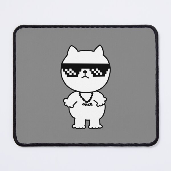 Item preview, a Cat with pixel sunglasses designed and sold by superbaechoo.