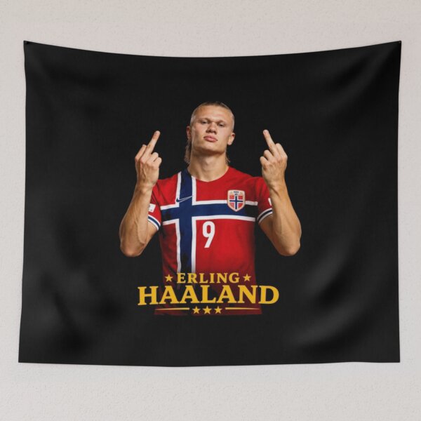 Item preview, Erling Haaland Flipping The Bird Vintage Classic designed and sold by korymorsevv.