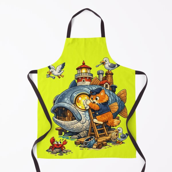 Item preview, Cat fishing at the lighthouse designed and sold by VisualLine.al.