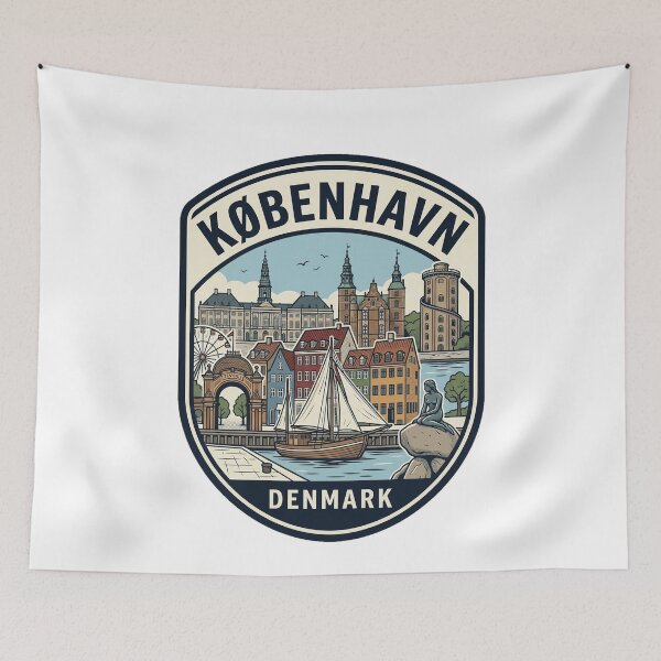Item preview, Kobenhavn Denmark Vintage Travel Emblem designed and sold by k3rstman1.