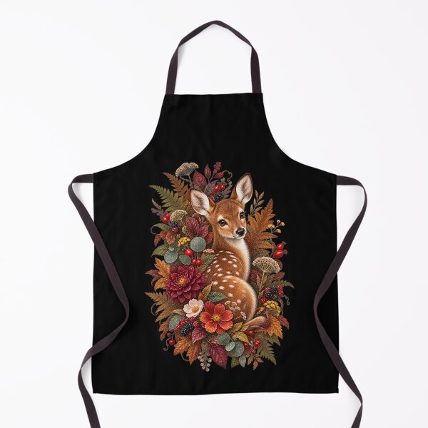 Item preview, Botanical Deer with Wildflowers – Elegant Woodland Wildlife Art designed and sold by FreshPixelArt.