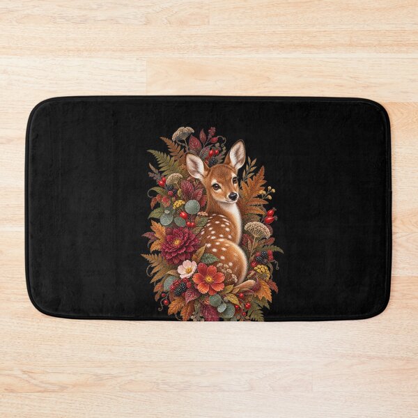Item preview, Botanical Deer with Wildflowers – Elegant Woodland Wildlife Art designed and sold by FreshPixelArt.
