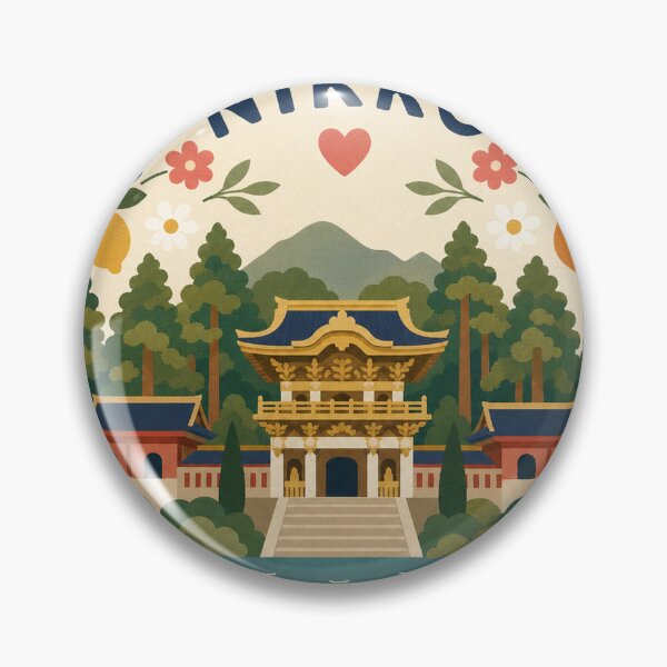 Item preview, Nikko Japan Travel Souvenir Modern Folk Art designed and sold by VisualArtsOasis.