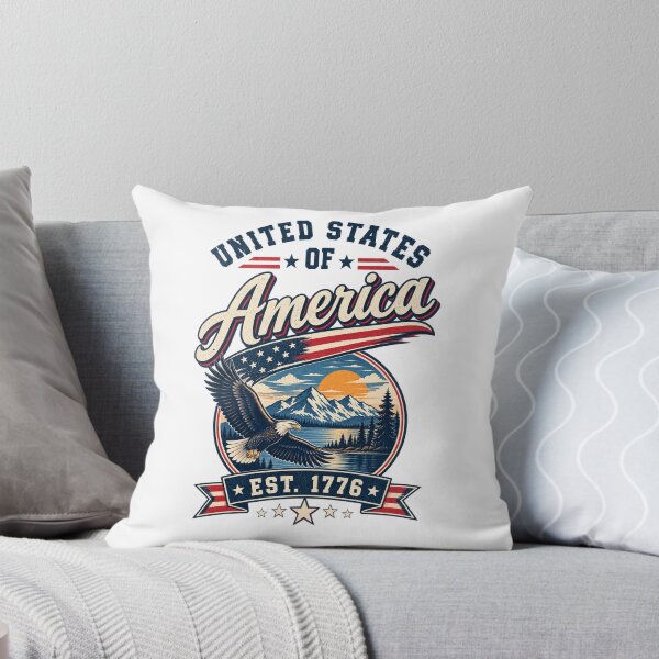 Item preview, American Eagle USA Patriotic – Vintage Bald Eagle Mountain Flag designed and sold by Ayden World.