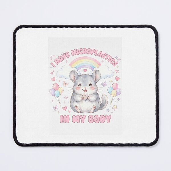 Item preview, Chinchilla I have microplastics in my body microplastic funny gag adult humor novelty meme memes pet christmas birthday designed and sold by CheeseBlueprint.