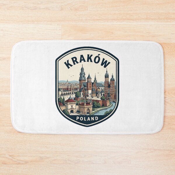 Item preview, Krakow Poland Vintage Travel Badge Skyline designed and sold by k3rstman1.