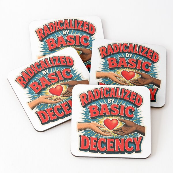 Item preview, Radicalized by Basic Decency – Retro Social Justice Activist designed and sold by Travelslightly.