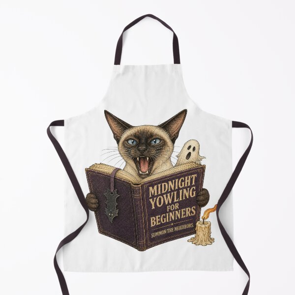 Item preview, Funny Siamese Cat Reading a Vintage Halloween Book designed and sold by Gentlestate.