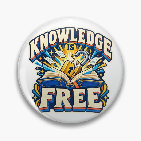 Item preview, Knowledge Is Free – Retro Book Lover & Intellectual Freedom designed and sold by Travelslightly.