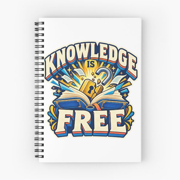 Item preview, Knowledge Is Free – Retro Book Lover & Intellectual Freedom designed and sold by Travelslightly.