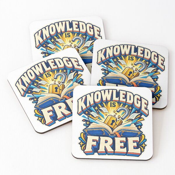 Item preview, Knowledge Is Free – Retro Book Lover & Intellectual Freedom designed and sold by Travelslightly.