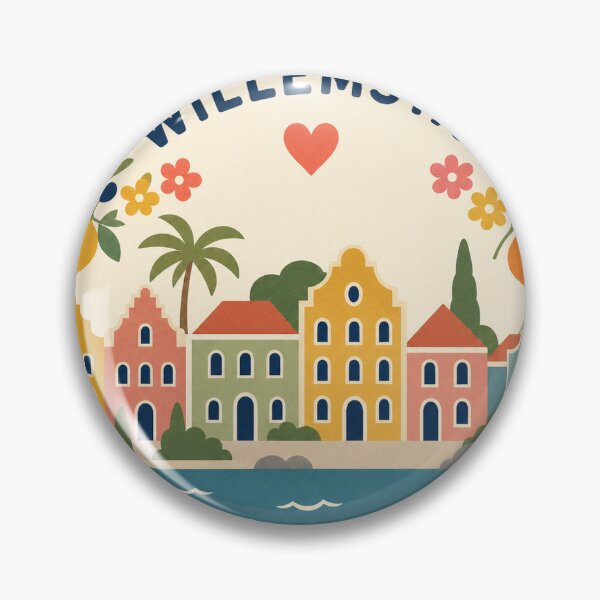Item preview, Willemstad Curacao Travel Souvenir Modern Folk Art designed and sold by VisualArtsOasis.