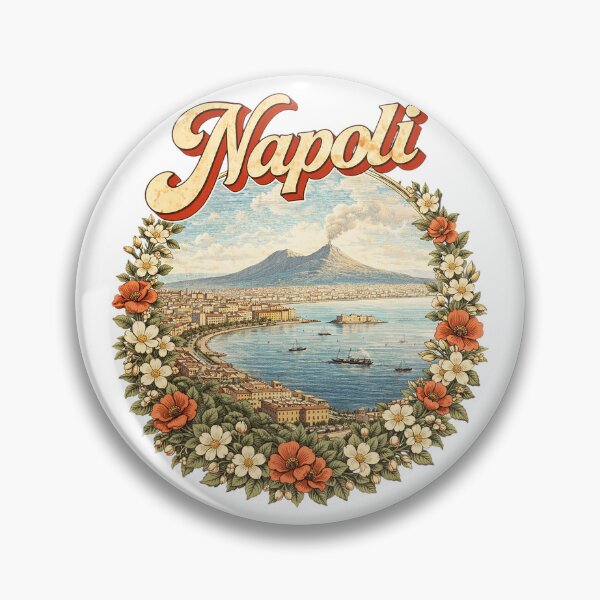 Artikelvorschau, Neapel: Vintage-Blumenrahmen aus Neapel, Italien, Vesuv entworfen und verkauft von Ericscorner128.