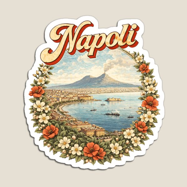 Item preview, Nápoles: Marco floral Vesubio de estilo vintage de Nápoles, Italia. designed and sold by Ericscorner128.