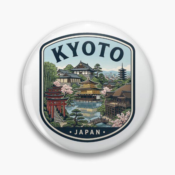 Item preview, Kyoto Japan Vintage Travel Poster Landmark Illustration designed and sold by k3rstman1.