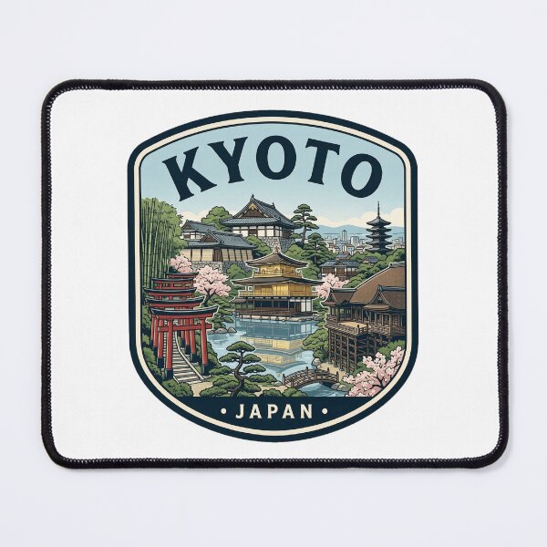 Item preview, Kyoto Japan Vintage Travel Poster Landmark Illustration designed and sold by k3rstman1.
