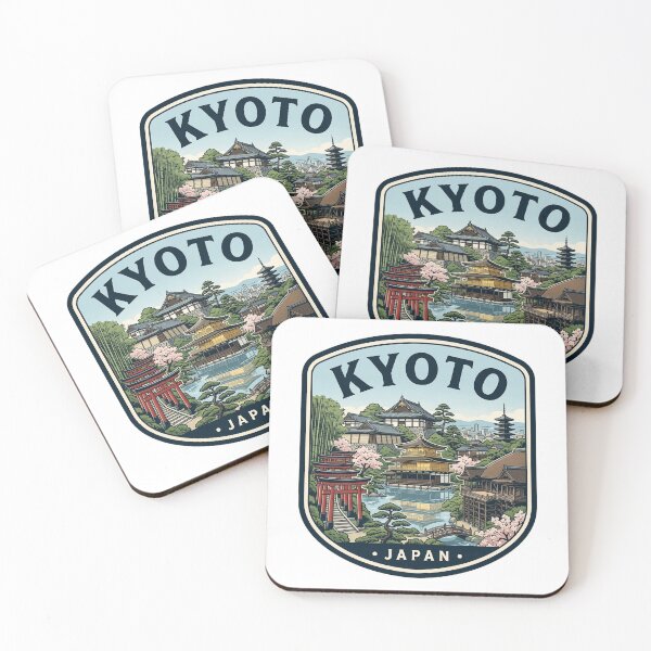 Item preview, Kyoto Japan Vintage Travel Poster Landmark Illustration designed and sold by k3rstman1.