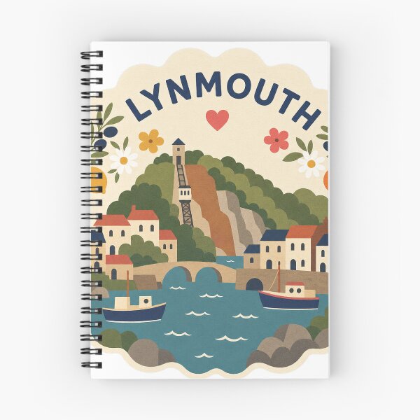 Item preview, Lynmouth England Travel Souvenir Modern Folk Art designed and sold by VisualArtsOasis.