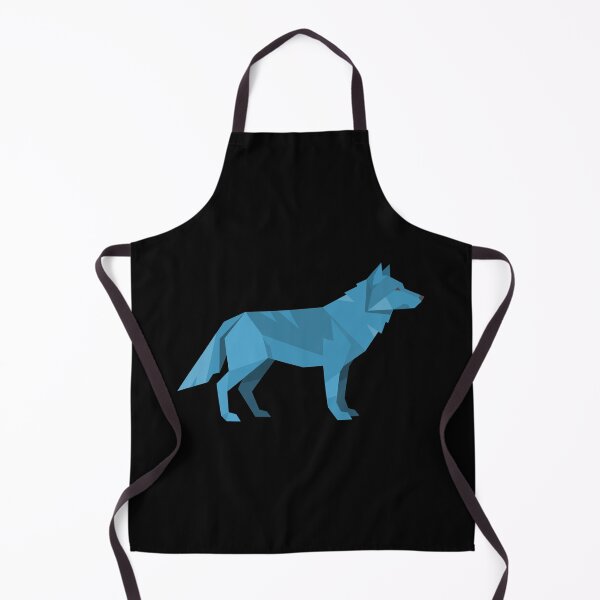 Artikelvorschau, Blue Low Poly Wolf Geometric Animal Art entworfen und verkauft von chaaval.