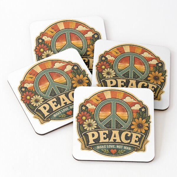 Item preview, Peace – Make Love, Not War – Vintage Hippie Retro Logo designed and sold by Dax Studio.