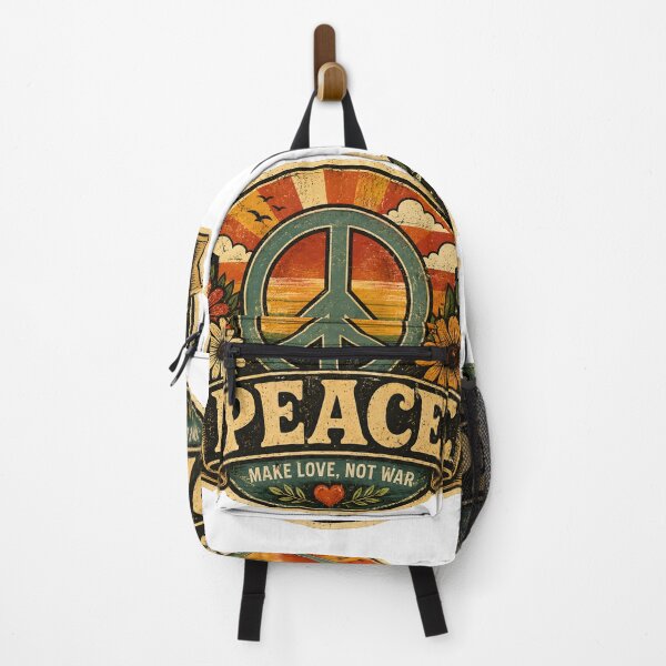 Item preview, Peace – Make Love, Not War – Vintage Hippie Retro Logo designed and sold by Dax Studio.