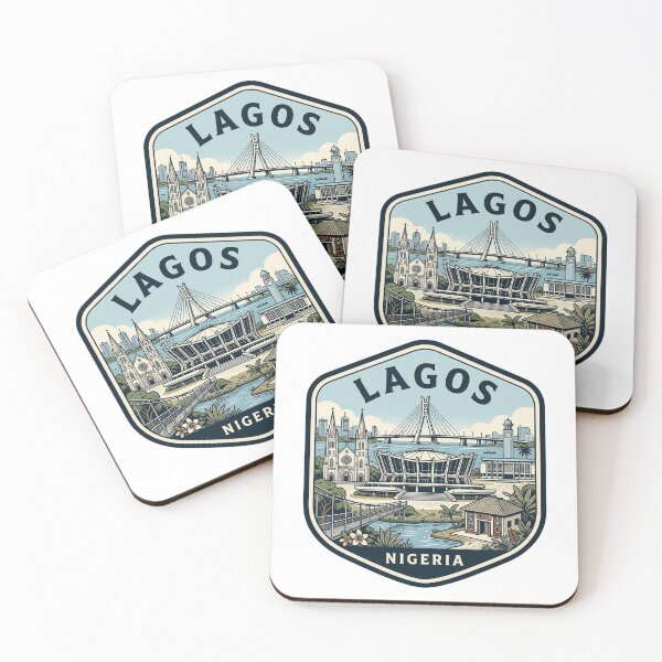 Item preview, Lagos Nigeria Vintage Travel Badge Skyline designed and sold by k3rstman1.