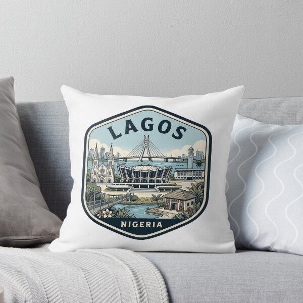 Item preview, Lagos Nigeria Vintage Travel Badge Skyline designed and sold by k3rstman1.