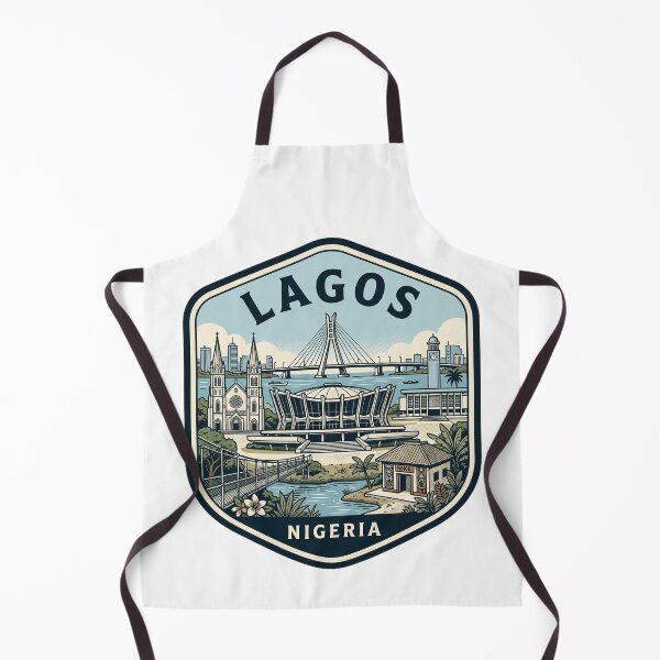 Item preview, Lagos Nigeria Vintage Travel Badge Skyline designed and sold by k3rstman1.