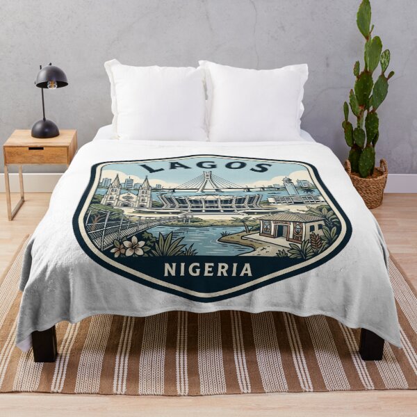 Item preview, Lagos Nigeria Vintage Travel Badge Skyline designed and sold by k3rstman1.