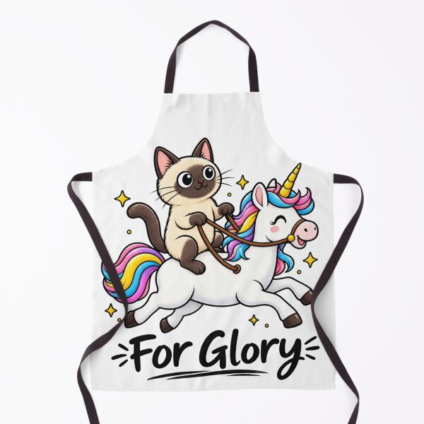 Item preview, Cute Siamese Cat Riding Unicorn – Funny Cat Lover For Glory designed and sold by TeehMeow.