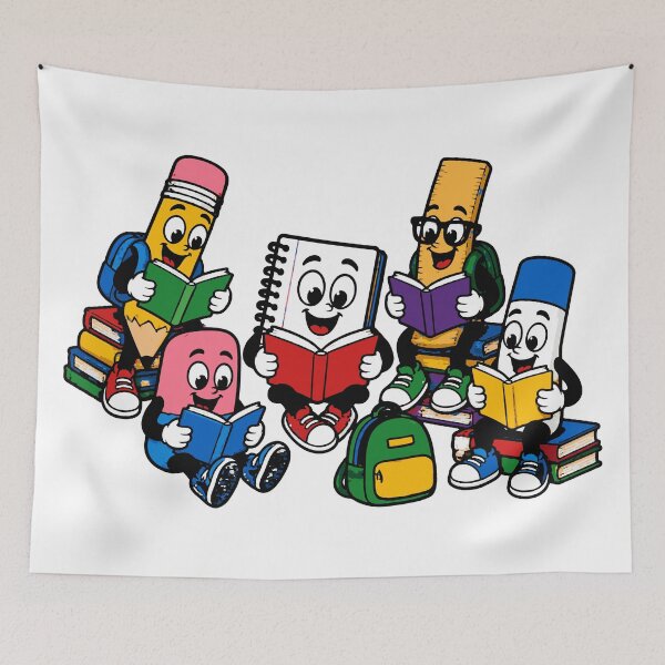 Item preview, Reading School Supplies Cute Back to School Book Club T-shirt Sticker designed and sold by Sunday.Supply.