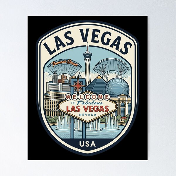 Item preview, Vintage Las Vegas Nevada Travel Badge designed and sold by k3rstman1.