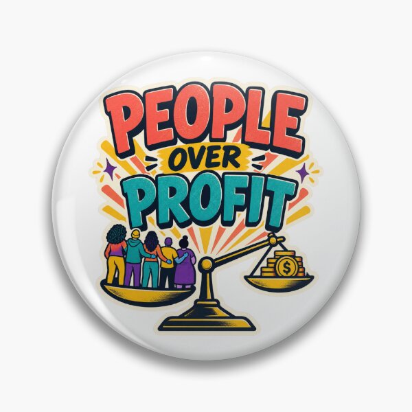 Item preview, People Over Profit – Retro Economic Justice Activist designed and sold by Travelslightly.