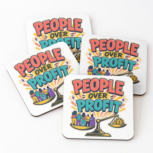 Item preview, People Over Profit – Retro Economic Justice Activist designed and sold by Travelslightly.