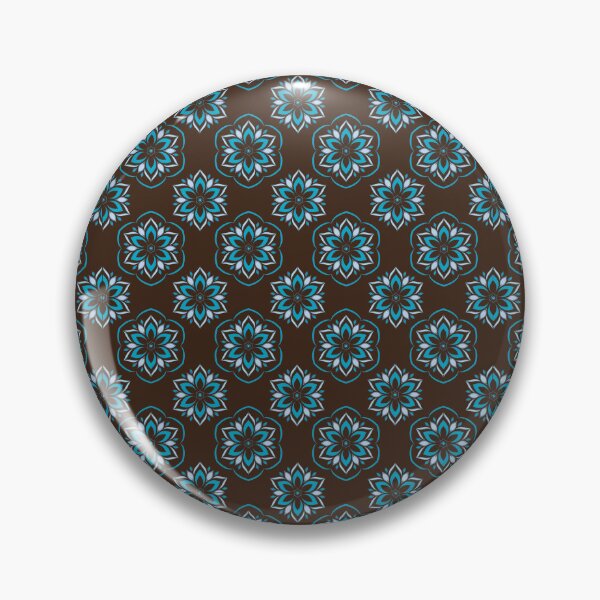 Item preview, Turquoise Thai Lotus Geometric Floral Pattern designed and sold by Mousy17.