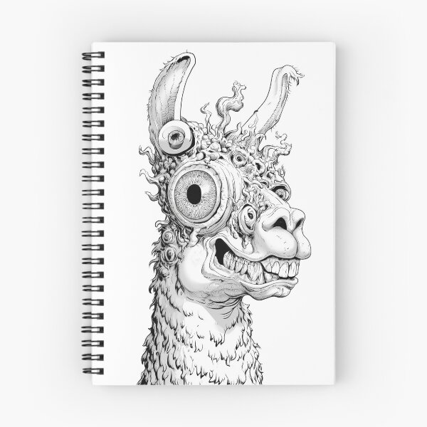 Item preview, Surreal Multi Eyed Lama Line Art designed and sold by SiralyInk.