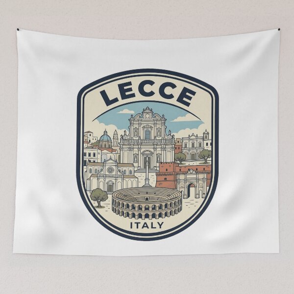 Item preview, Lecce Italy Vintage Travel Badge Illustration designed and sold by k3rstman1.