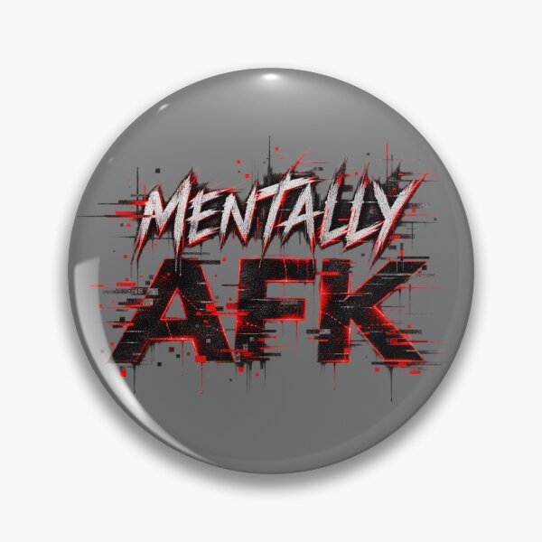 Item preview, MENTALLY AFK – Glitch Gaming Cyberpunk Typography designed and sold by UnglaublichGut.