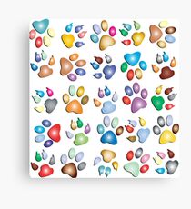 Dog & Cat Paw Prints Graphic Designed Gift Products Canvas Print