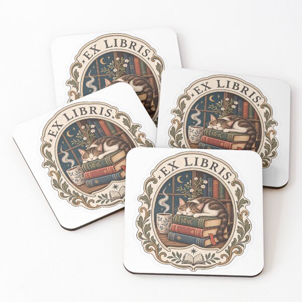 Item preview, Ex Libris – Cozy Cat & Books Vintage Library designed and sold by ChicClicker.