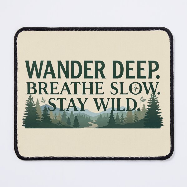 Item preview, Wander Deep Breathe Slow Stay Wild | Forest Nature designed and sold by Amr Darwish Graphic designer.