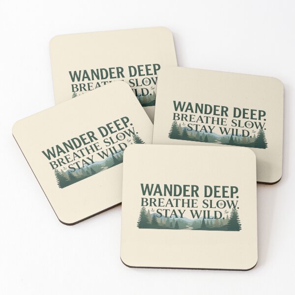 Item preview, Wander Deep Breathe Slow Stay Wild | Forest Nature designed and sold by Amr Darwish Graphic designer.