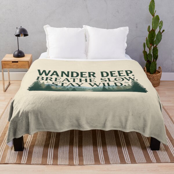 Item preview, Wander Deep Breathe Slow Stay Wild | Forest Nature designed and sold by Amr Darwish Graphic designer.