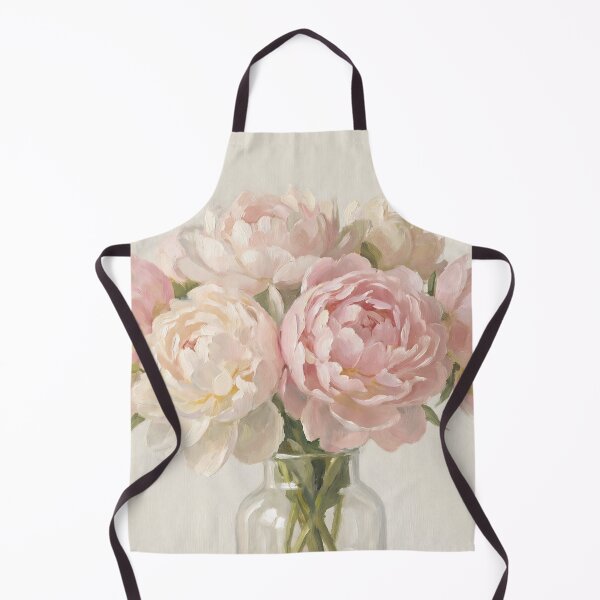 Item preview, Pink Peonies in Glass Vase Oil Painting designed and sold by ArtAmbience.