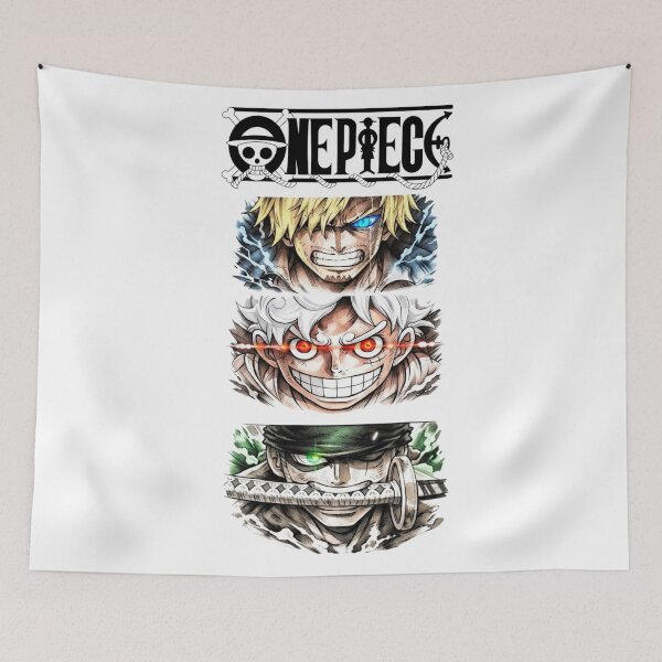 Item preview, One Piece Monster Trio Luffy Zoro Sanji Anime Art designed and sold by FreakToons.